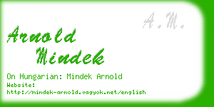 arnold mindek business card